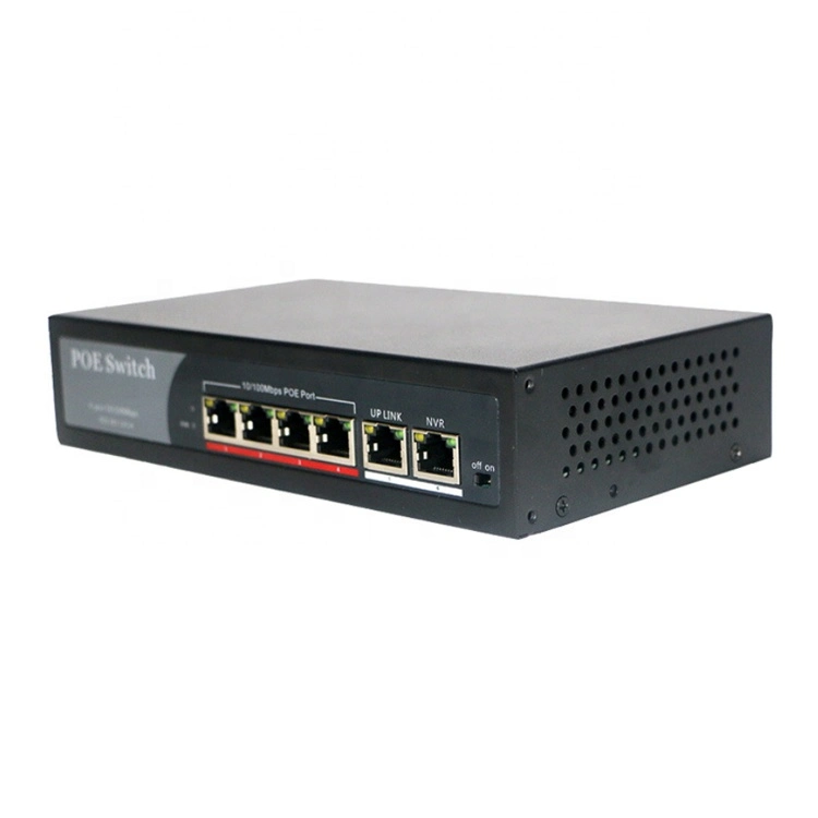 سوئیچ Poe سری 4ep+2e OEM ODM 100m 4 10 / 100Mbps پورت های Poe 1